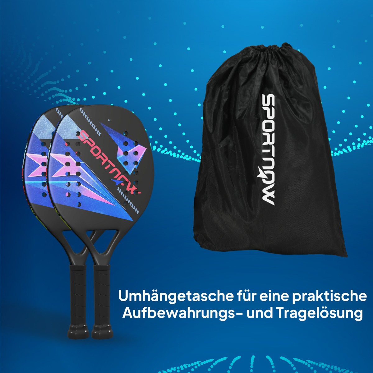 Pickleball Paddles Σετ Ρακέτα με 2 Ρακέτες, Αντιολισθητική τσάντα από ανθρακονήματα για εσωτερικούς και εξωτερικούς χώρους