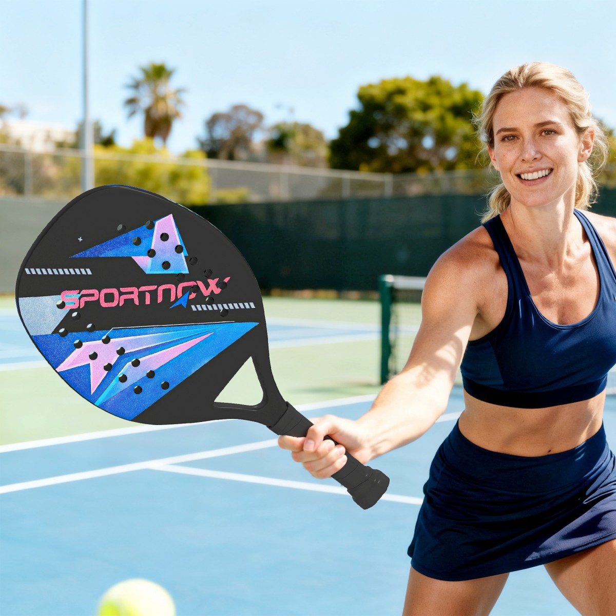 Pickleball Paddles Σετ Ρακέτα με 2 Ρακέτες, Αντιολισθητική τσάντα από ανθρακονήματα για εσωτερικούς και εξωτερικούς χώρους