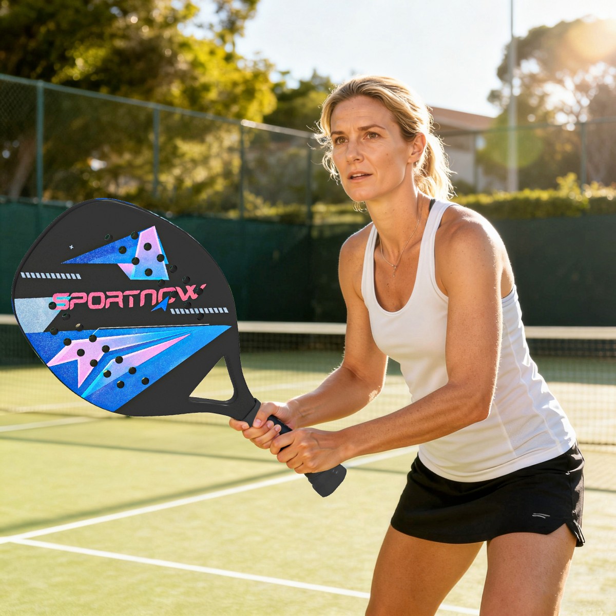 Pickleball Paddles Σετ Ρακέτα με 2 Ρακέτες, Αντιολισθητική τσάντα από ανθρακονήματα για εσωτερικούς και εξωτερικούς χώρους