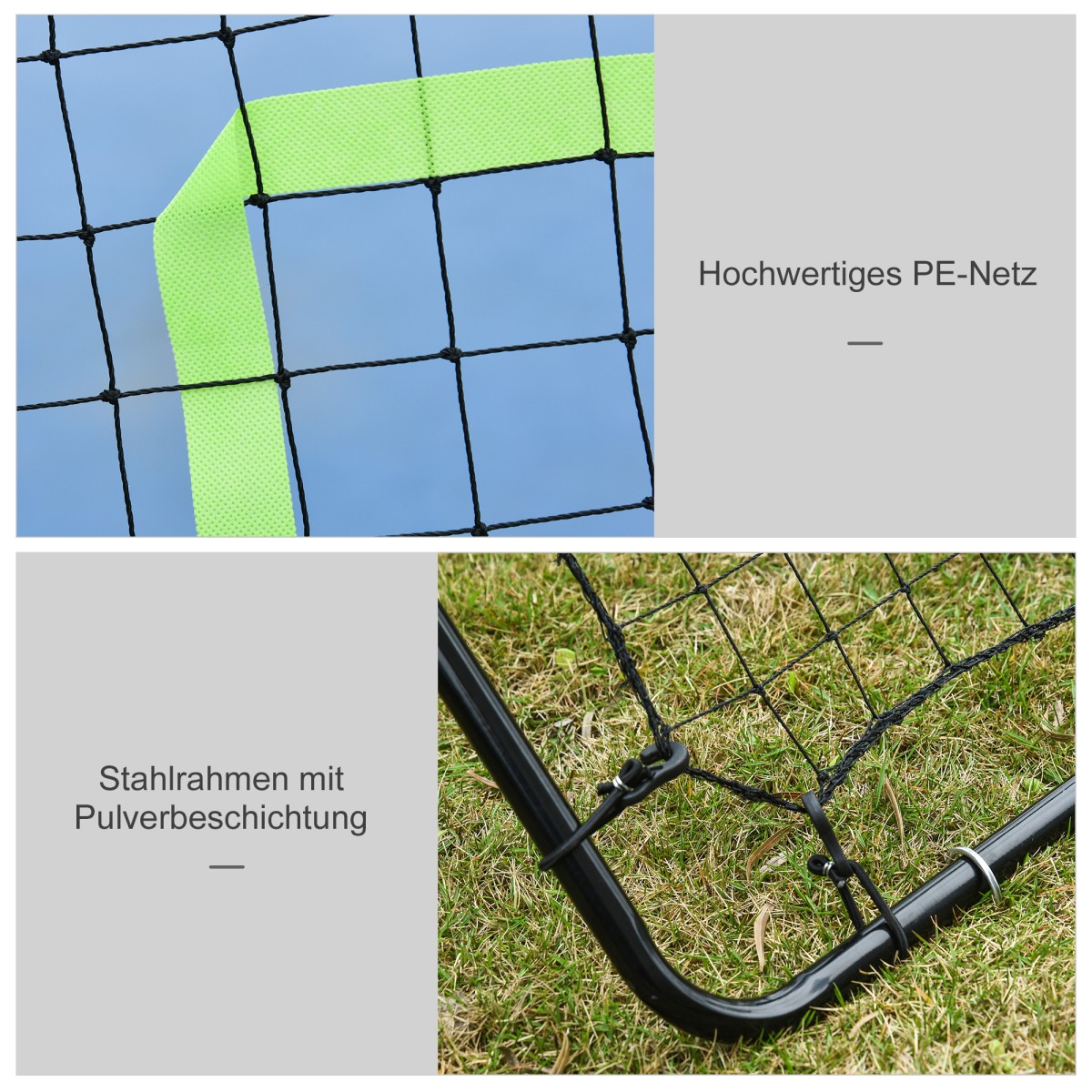 Μπέιζμπολ Rebounder, Φορητό δίχτυ Softball Pitchback, Rebound Net με Ζώνη Στόχου, Ρυθμιζόμενη Γωνία Δίχτυ Pitching for Baseballs Softballs, Metal, Black
