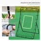 Μπέιζμπολ Rebounder, Φορητό δίχτυ Softball Pitchback, Rebound Net με Ζώνη Στόχου, Ρυθμιζόμενη Γωνία Δίχτυ Pitching for Baseballs Softballs, Metal, Black