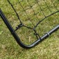 Μπέιζμπολ Rebounder, Φορητό δίχτυ Softball Pitchback, Rebound Net με Ζώνη Στόχου, Ρυθμιζόμενη Γωνία Δίχτυ Pitching for Baseballs Softballs, Metal, Black