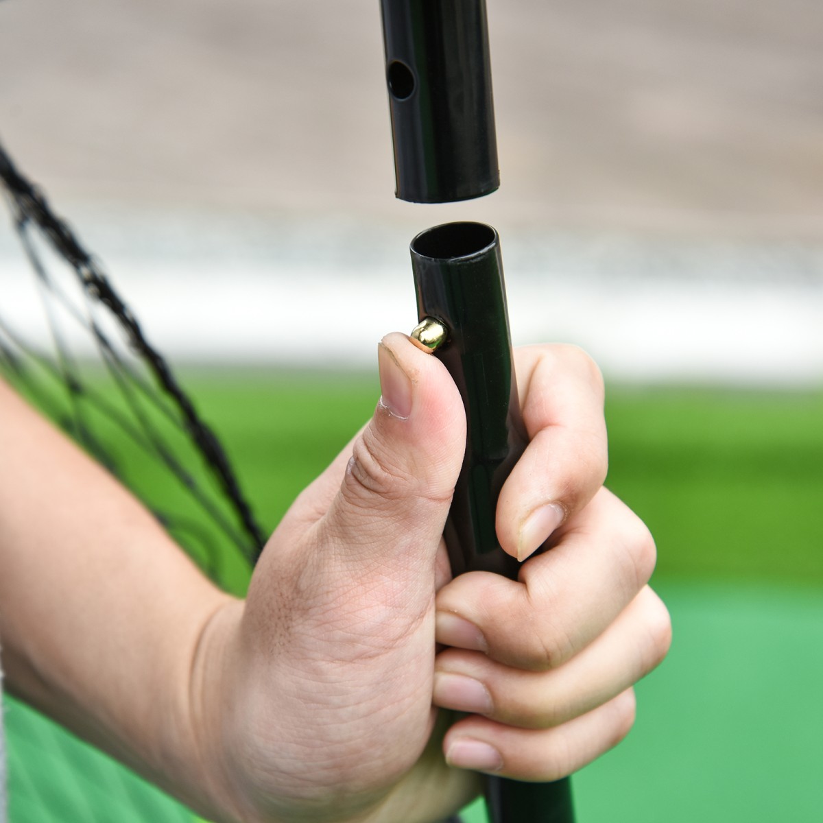 Μπέιζμπολ Rebounder, Φορητό δίχτυ Softball Pitchback, Rebound Net με Ζώνη Στόχου, Ρυθμιζόμενη Γωνία Δίχτυ Pitching for Baseballs Softballs, Metal, Black