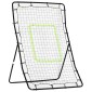 Μπέιζμπολ Rebounder, Φορητό δίχτυ Softball Pitchback, Rebound Net με Ζώνη Στόχου, Ρυθμιζόμενη Γωνία Δίχτυ Pitching for Baseballs Softballs, Metal, Black