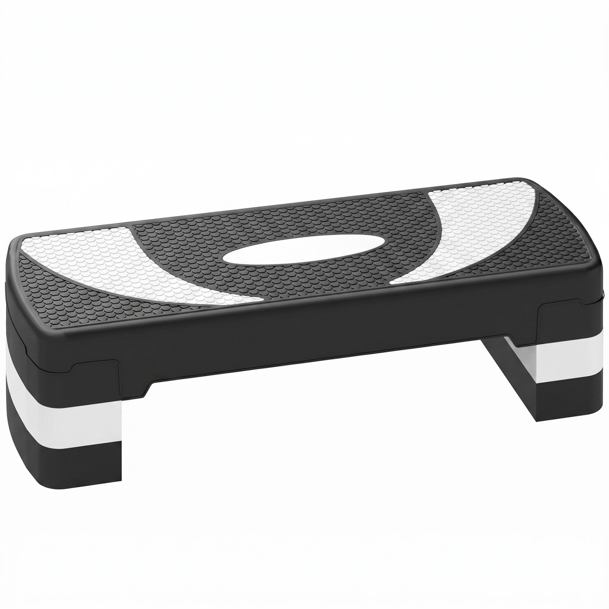 Αερόβιο stepper 3 σταδίων ρυθμιζόμενο ύψος 80 x 31 x 20 cm μαύρο + γκρι