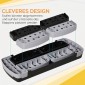 Αερόβιο stepper 3 σταδίων ρυθμιζόμενο ύψος 80 x 31 x 20 cm μαύρο + γκρι