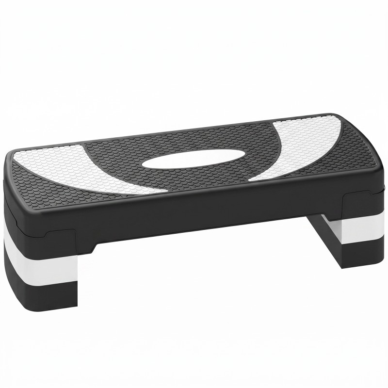 Αερόβιο stepper 3 σταδίων ρυθμιζόμενο ύψος 80 x 31 x 20 cm μαύρο + γκρι