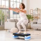 Αερόβιο stepper 3 σταδίων ρυθμιζόμενο ύψος 80 x 31 x 20 cm μαύρο + γαλάζιο + γκρι