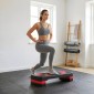 Αερόβιο stepper, ρυθμιζόμενο ύψος, για εσωτερική και εξωτερική χρήση, χωρητικότητα φορτίου έως 150 kg, 80 x 31 x 10-20 cm, κόκκινο