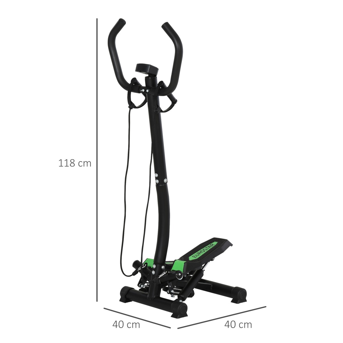 Stepper Sidestepper με λαβές προπόνησης ποδήλατο γυμναστικής με ατσάλινη οθόνη LCD