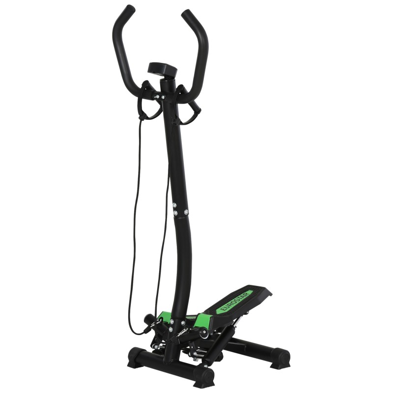 Stepper Sidestepper με λαβές προπόνησης ποδήλατο γυμναστικής με ατσάλινη οθόνη LCD