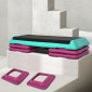 Βαλόνι ρυθμιζόμενο ύψος Fitness Stepper 3 επιπέδων (10/15/20 cm) Αντιολισθητικός πάγκος βημάτων για γυμναστήριο στο σπίτι Πλαστικό Γραφείο Μαύρο + Πράσινο + Μωβ