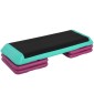 Βαλόνι ρυθμιζόμενο ύψος Fitness Stepper 3 επιπέδων (10/15/20 cm) Αντιολισθητικός πάγκος βημάτων για γυμναστήριο στο σπίτι Πλαστικό Γραφείο Μαύρο + Πράσινο + Μωβ