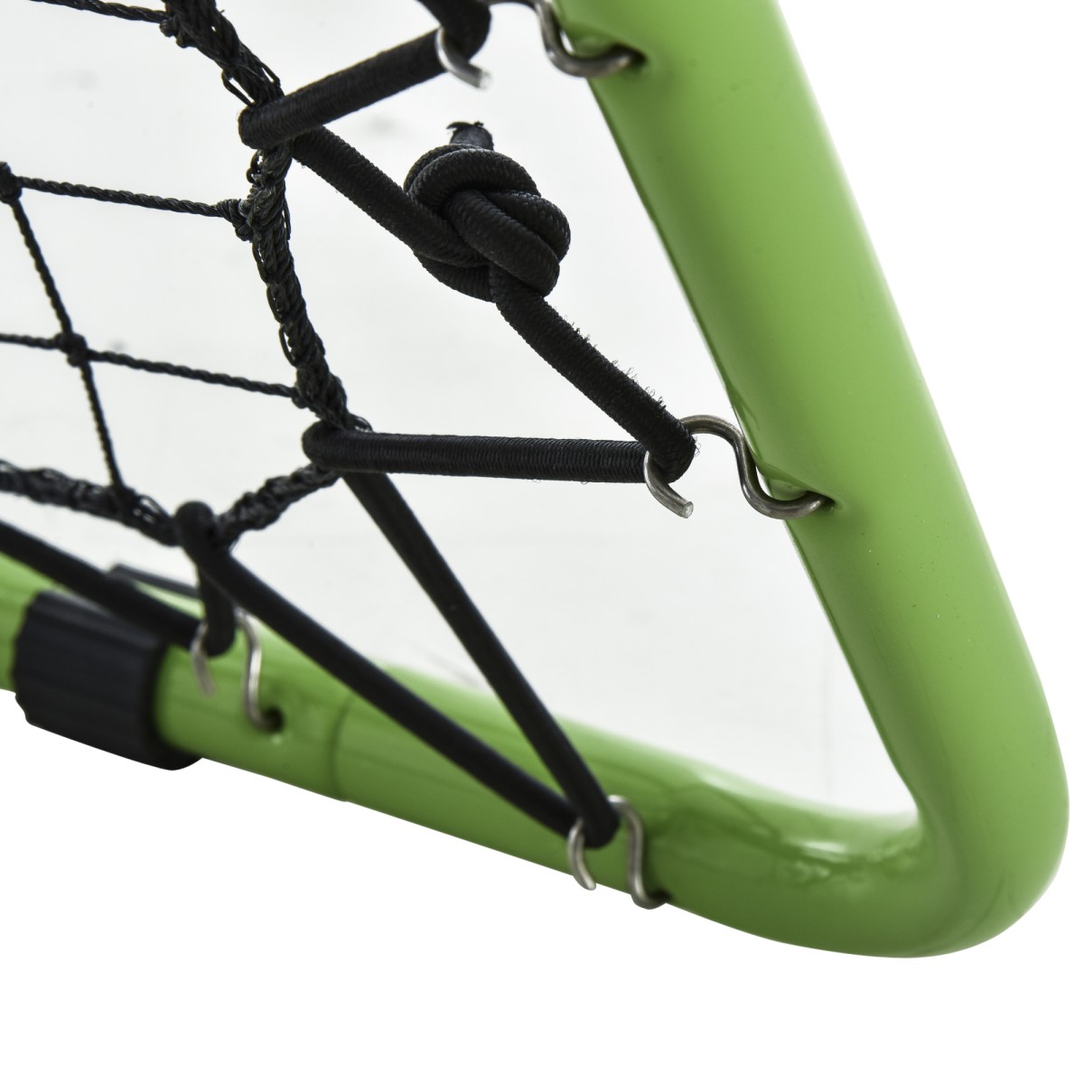 Ποδόσφαιρο Rebounder Kickback Goal Rebound Wall δίχτυ για μπάσκετ μπάσκετ διπλής όψης ριμπάουντ ρυθμιζόμενο σε 5 επίπεδα Μεταλλικό πράσινο + μαύρο 75 x 75 x 64 cm