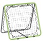 Ποδόσφαιρο Rebounder Kickback Goal Rebound Wall δίχτυ για μπάσκετ μπάσκετ διπλής όψης ριμπάουντ ρυθμιζόμενο σε 5 επίπεδα Μεταλλικό πράσινο + μαύρο 75 x 75 x 64 cm