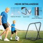 Rebounder για ποδόσφαιρο, 78 x 84 cm buffer wall με μανταλάκια, ρυθμιζόμενο σε 5 επίπεδα, φορητό, kickback γκολ, γκολ ποδοσφαίρου για εφήβους, αξεσουάρ προπόνησης ποδοσφαίρου για προπόνηση μπέιζμπολ λευκό
