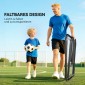 Rebounder για ποδόσφαιρο, 78 x 84 cm buffer wall με μανταλάκια, ρυθμιζόμενο σε 5 επίπεδα, φορητό, kickback γκολ, γκολ ποδοσφαίρου για εφήβους, αξεσουάρ προπόνησης ποδοσφαίρου για προπόνηση μπέιζμπολ λευκό