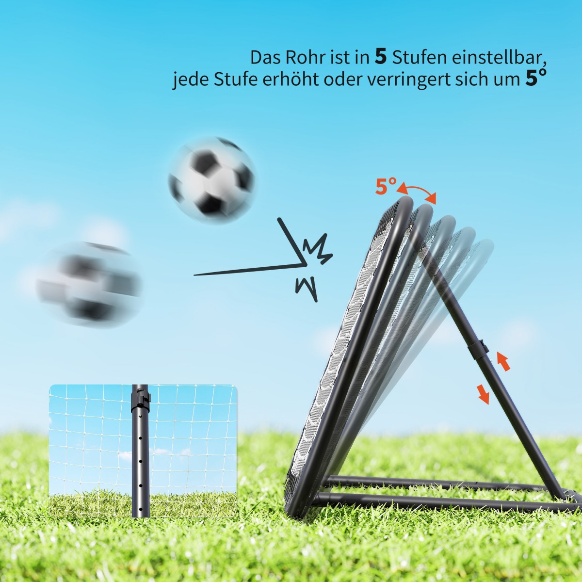 Rebounder για ποδόσφαιρο, 78 x 84 cm buffer wall με μανταλάκια, ρυθμιζόμενο σε 5 επίπεδα, φορητό, kickback γκολ, γκολ ποδοσφαίρου για εφήβους, αξεσουάρ προπόνησης ποδοσφαίρου για προπόνηση μπέιζμπολ λευκό