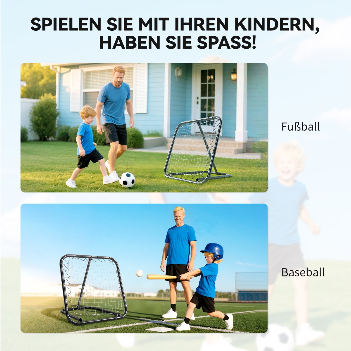 Rebounder για ποδόσφαιρο, 78 x 84 cm buffer wall με μανταλάκια, ρυθμιζόμενο σε 5 επίπεδα, φορητό, kickback γκολ, γκολ ποδοσφαίρου για εφήβους, αξεσουάρ προπόνησης ποδοσφαίρου για προπόνηση μπέιζμπολ λευκό