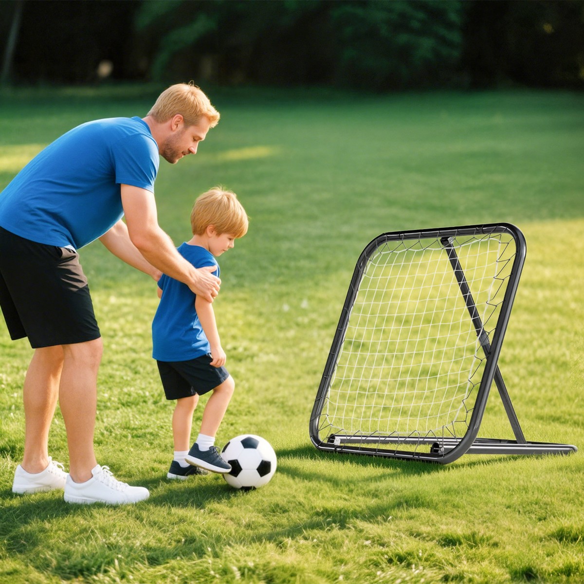 Rebounder για ποδόσφαιρο, 78 x 84 cm buffer wall με μανταλάκια, ρυθμιζόμενο σε 5 επίπεδα, φορητό, kickback γκολ, γκολ ποδοσφαίρου για εφήβους, αξεσουάρ προπόνησης ποδοσφαίρου για προπόνηση μπέιζμπολ λευκό
