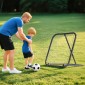 Rebounder για ποδόσφαιρο, 78 x 84 cm buffer wall με μανταλάκια, ρυθμιζόμενο σε 5 επίπεδα, φορητό, kickback γκολ, γκολ ποδοσφαίρου για εφήβους, αξεσουάρ προπόνησης ποδοσφαίρου για προπόνηση μπέιζμπολ λευκό