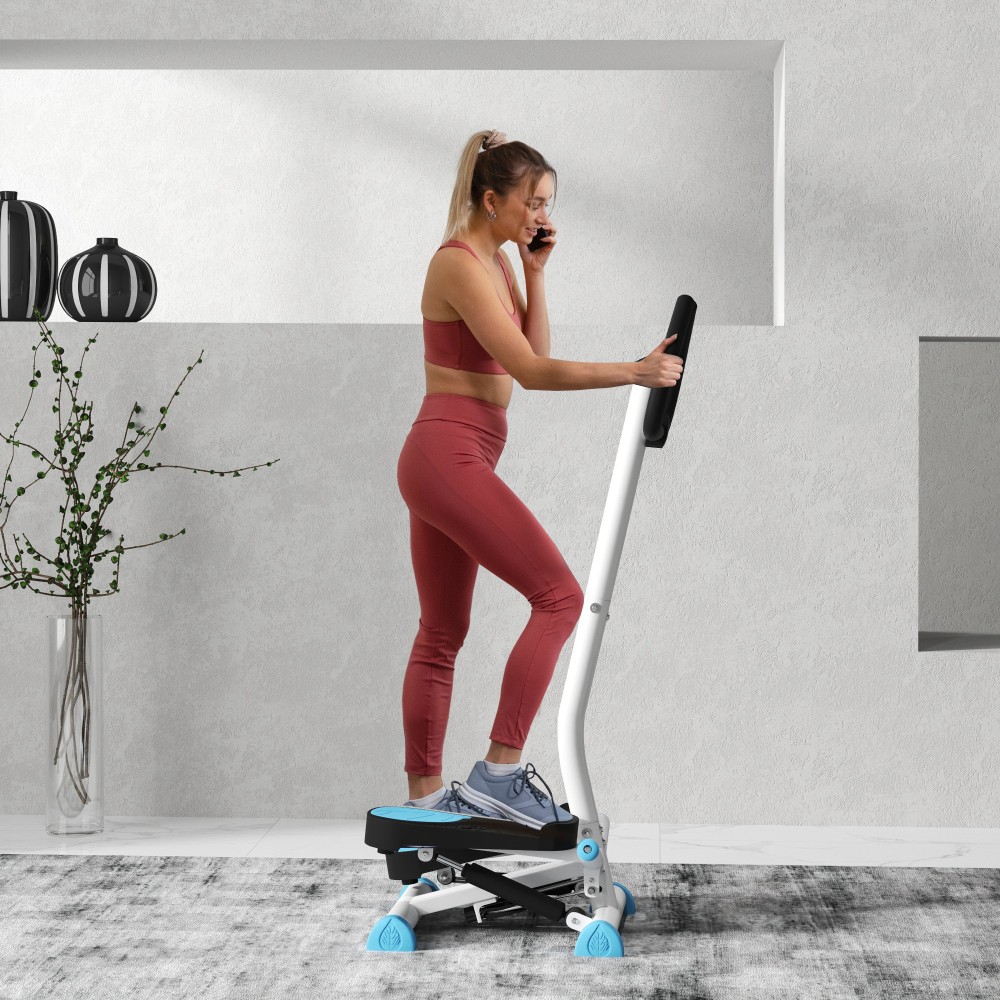 Stepper συσκευή γυμναστικής, οθόνη LCD, αντιολισθητικά πεντάλ, ατσάλι και ABS, 55x44x108 cm, έως 100 kg