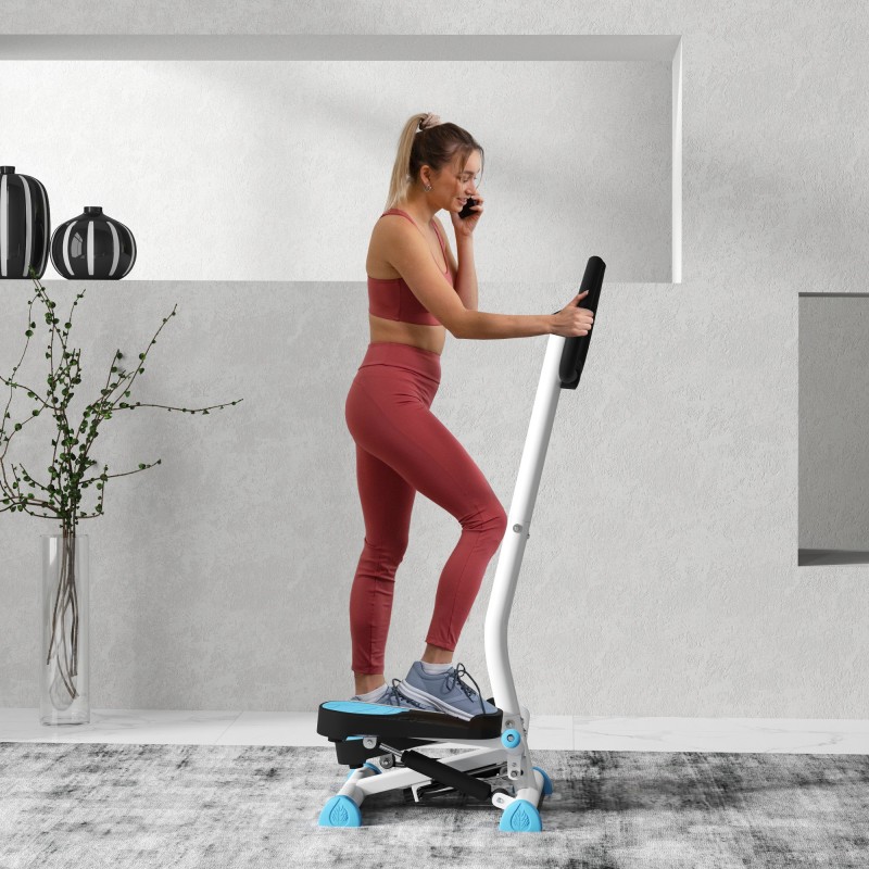 Stepper συσκευή γυμναστικής, οθόνη LCD, αντιολισθητικά πεντάλ, ατσάλι και ABS, 55x44x108 cm, έως 100 kg