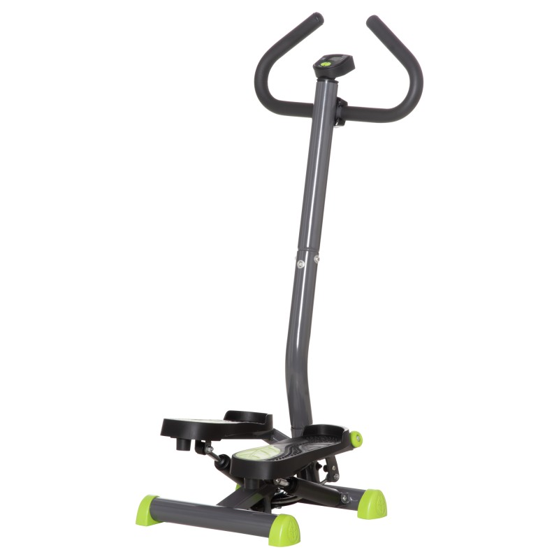 Stepper με οθόνη LCD 55 x 44 x 108 cm ατσάλι γκρι + πράσινο + μαύρο