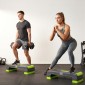 Αερόβιο stepper, ρυθμιζόμενο ύψος 3 επιπέδων, έως 150 kg, 78 x 28 x 20 cm, γκρι/πράσινο