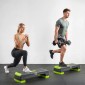 Αερόβιο stepper, ρυθμιζόμενο ύψος 3 επιπέδων, έως 150 kg, 78 x 28 x 20 cm, γκρι/πράσινο