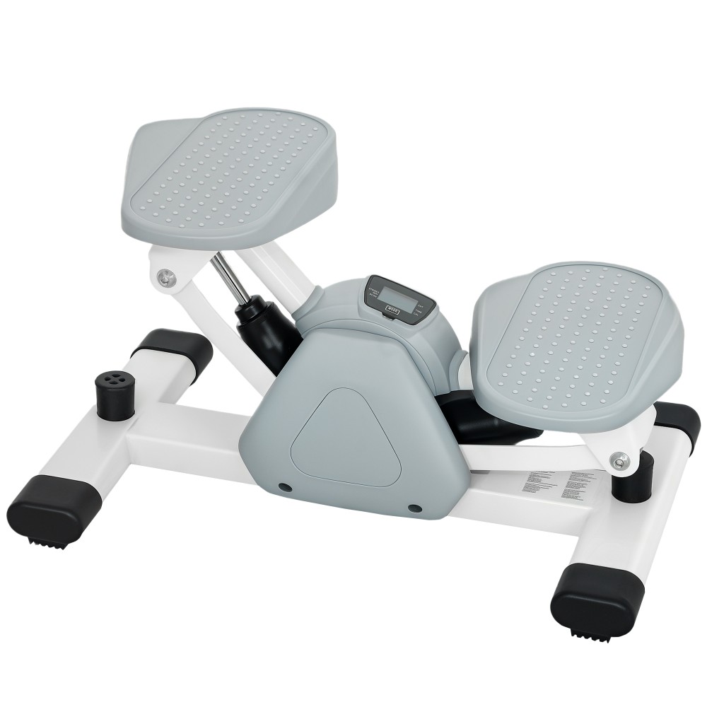 Mini Stepper Step Machine για προπονήσεις και ασκήσεις φυσικής κατάστασης με οθόνη LCD και αντιολισθητικά πετάλια γκρι