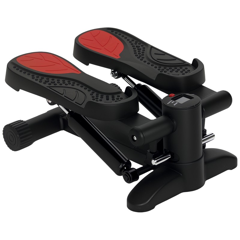 Mini Stepper, Συμπαγής συσκευή Stepper για προπόνηση, Fitness Stepper με οθόνη LCD και αντιολισθητικά πεντάλ, μαύρο