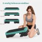 Αερόβιο stepper fitness ρυθμιζόμενο καθ' ύψος με 3 σκαλοπάτια (10,5/15,5/20,5 cm), αντιολισθητικό πράσινο