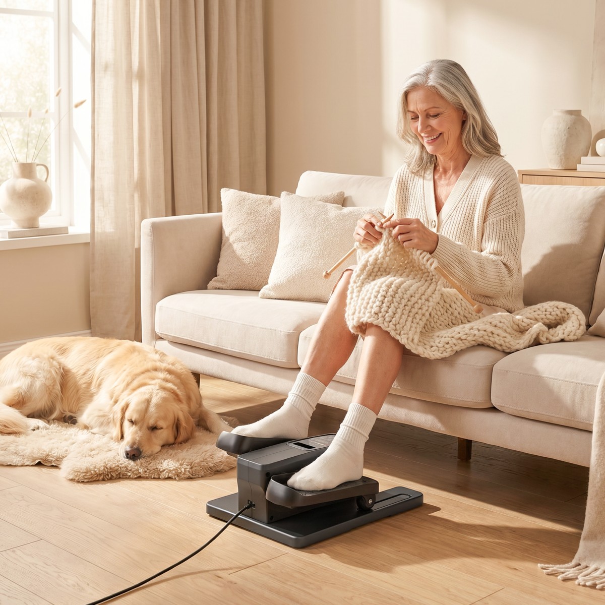 Mini Elliptical Trainer for Home Under Desk Electric Cross Trainer με τηλεχειριστήριο LED οθόνη 12 ταχυτήτων