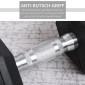 Dumbbell 17,5kg Barbell Barbell Weight Αντιολισθητική λαβή Μαύρο + Ασημί