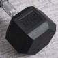 Dumbbell 17,5kg Barbell Barbell Weight Αντιολισθητική λαβή Μαύρο + Ασημί