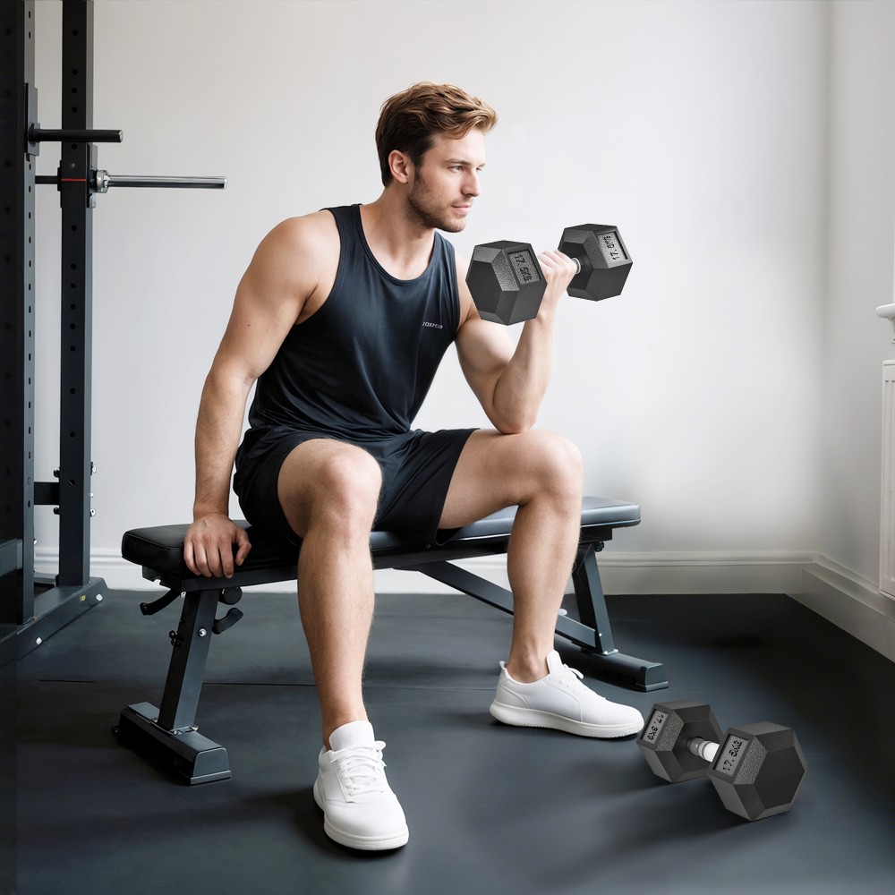 Dumbbell 35kg Barbell Barbell Weight Αντιολισθητική λαβή Μαύρο + Ασημί