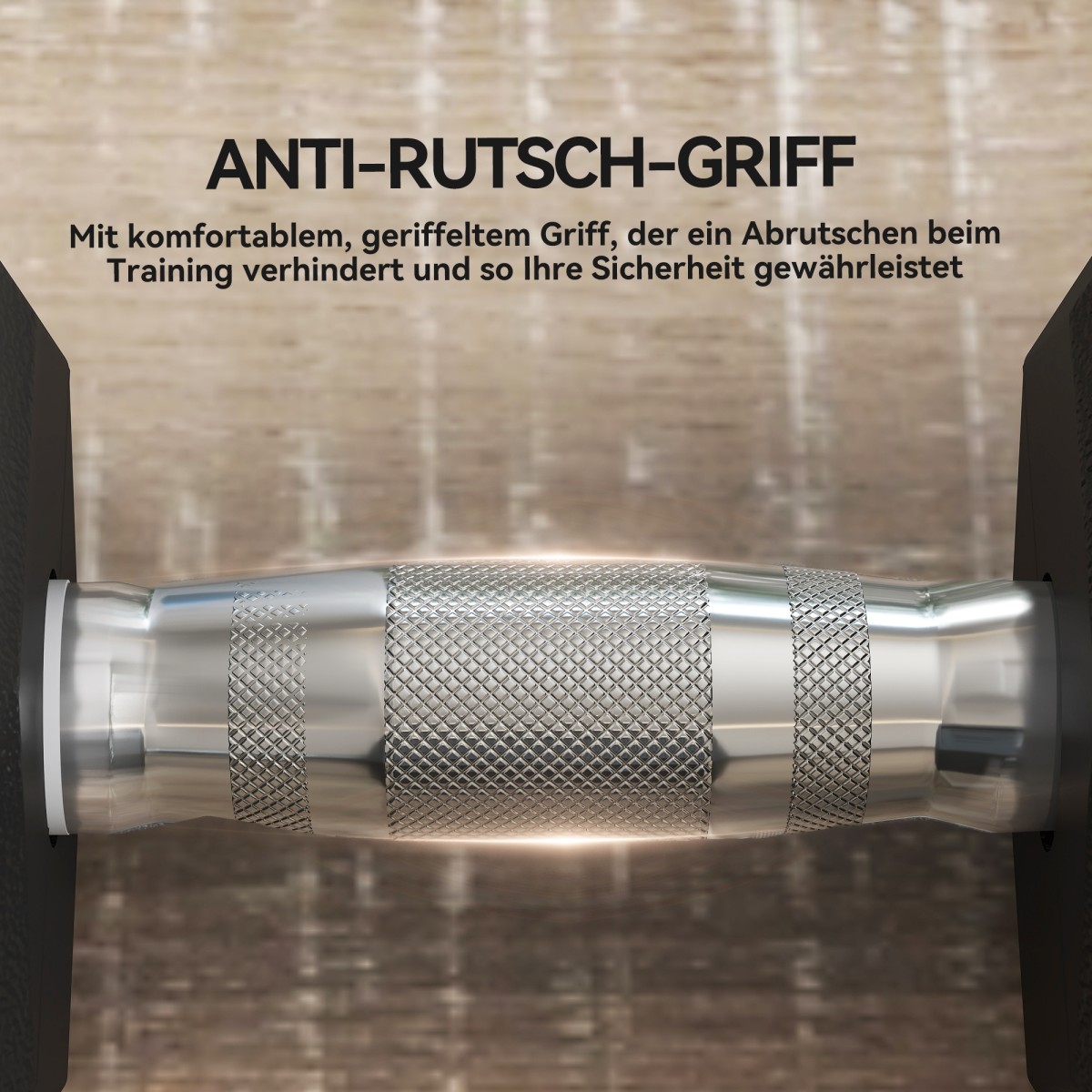 Dumbbell 35kg Barbell Barbell Weight Αντιολισθητική λαβή Μαύρο + Ασημί
