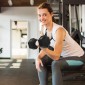 Dumbbell 35kg Barbell Barbell Weight Αντιολισθητική λαβή Μαύρο + Ασημί