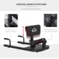 Sissy Squat Squat Trainer Leg Trainer Abdominal Buttocks Trainer 3 σε 1 Trainer Ρυθμιζόμενο έως 120 kg Steel Black 50 x 97 x (44,5-56,5) cm