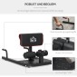 Sissy Squat Squat Trainer Leg Trainer Abdominal Buttocks Trainer 3 σε 1 Trainer Ρυθμιζόμενο έως 120 kg Steel Black 50 x 97 x (44,5-56,5) cm