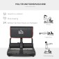 Sissy Squat Squat Trainer Leg Trainer Abdominal Buttocks Trainer 3 σε 1 Trainer Ρυθμιζόμενο έως 120 kg Steel Black 50 x 97 x (44,5-56,5) cm