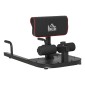 Sissy Squat Squat Trainer Leg Trainer Abdominal Buttocks Trainer 3 σε 1 Trainer Ρυθμιζόμενο έως 120 kg Steel Black 50 x 97 x (44,5-56,5) cm