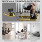 Sissy Squat Squat Trainer Leg Trainer Abdominal Buttocks Trainer 3 σε 1 Trainer Ρυθμιζόμενο έως 120 kg Steel Yellow + Black 50 x 97 x (44,5-56,5) cm