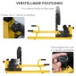 Sissy Squat Squat Trainer Leg Trainer Abdominal Buttocks Trainer 3 σε 1 Trainer Ρυθμιζόμενο έως 120 kg Steel Yellow + Black 50 x 97 x (44,5-56,5) cm