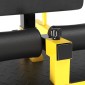 Sissy Squat Squat Trainer Leg Trainer Abdominal Buttocks Trainer 3 σε 1 Trainer Ρυθμιζόμενο έως 120 kg Steel Yellow + Black 50 x 97 x (44,5-56,5) cm