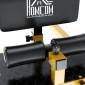 Sissy Squat Squat Trainer Leg Trainer Abdominal Buttocks Trainer 3 σε 1 Trainer Ρυθμιζόμενο έως 120 kg Steel Yellow + Black 50 x 97 x (44,5-56,5) cm