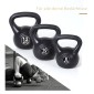 Kettlebell kettlebell 8 κιλών αλτήρας με γέμιση άμμου για αρχάριους μαύρος