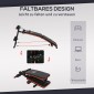 Sit Up Bench Abdominal Trainer with Training Ropes Πάγκος προπόνησης Πολυλειτουργικός Ρυθμιζόμενος & Αναδιπλούμενος 110 kg Χωρητικότητα φόρτωσης Steel Black + Red 137 x 51 x 50-66 cm