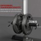 Πολυ-γυμναστήριο με ρυθμιζόμενο κάθισμα τροχαλίας και πολλές θέσεις καλωδίων χάλυβα μαύρο 107 x 120 x 190 cm